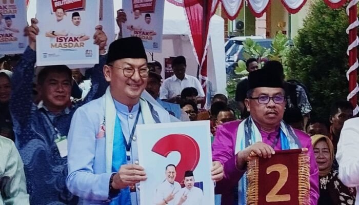 Buat Belitung Menyala Kembali, Isyak-Masdar Dapat Nomor Urut 2 di Pilkada Belitung 2024
