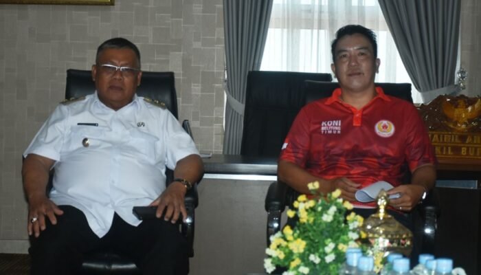 Ketemu Wabup, KONI Beltim Paparkan Program Kerja hingga Minta Persetujuan Tambahan Anggaran